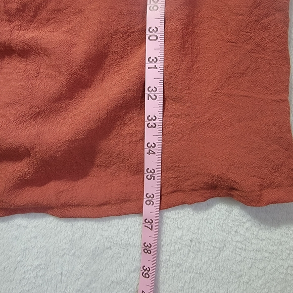 Wrangler Boho Flutter Sleeve Crochet Accent Dress Burnt Orange Rust Color Size M - Picture 12 of 12